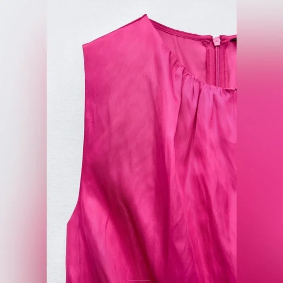 Zara gathered waist Satin Effect Jumpsuit - Picture 5 of 6